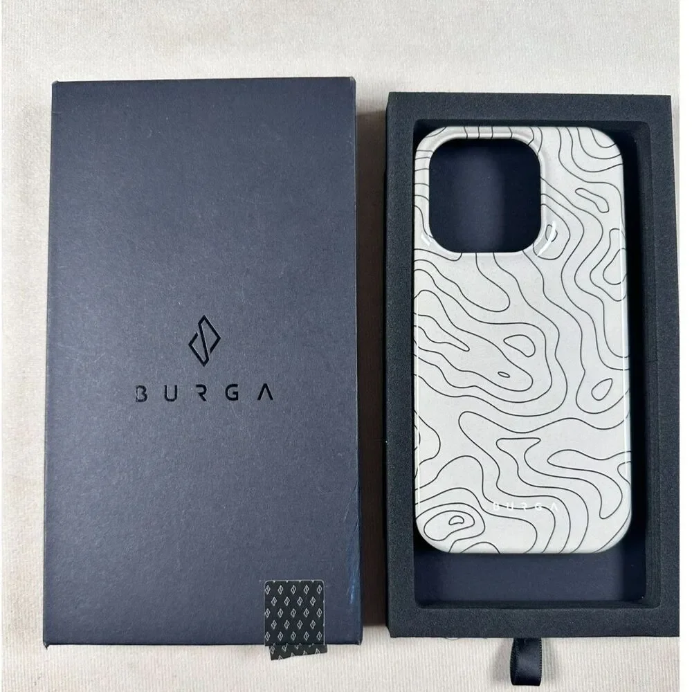 BURGA Wild Terrain iPhone 14 Pro Tough Case White Black Minimalist New Box